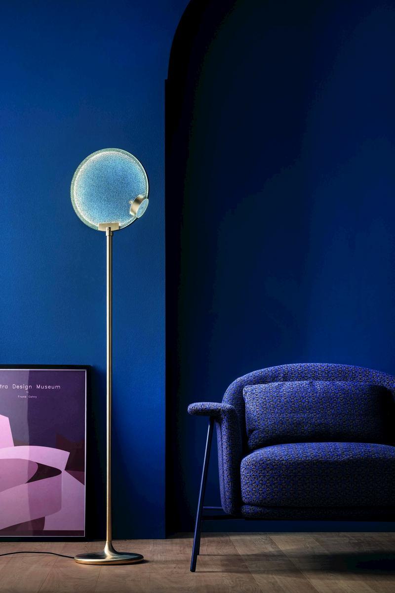 LED glass floor lamp with dimmer | Horo Stl by Masiero
