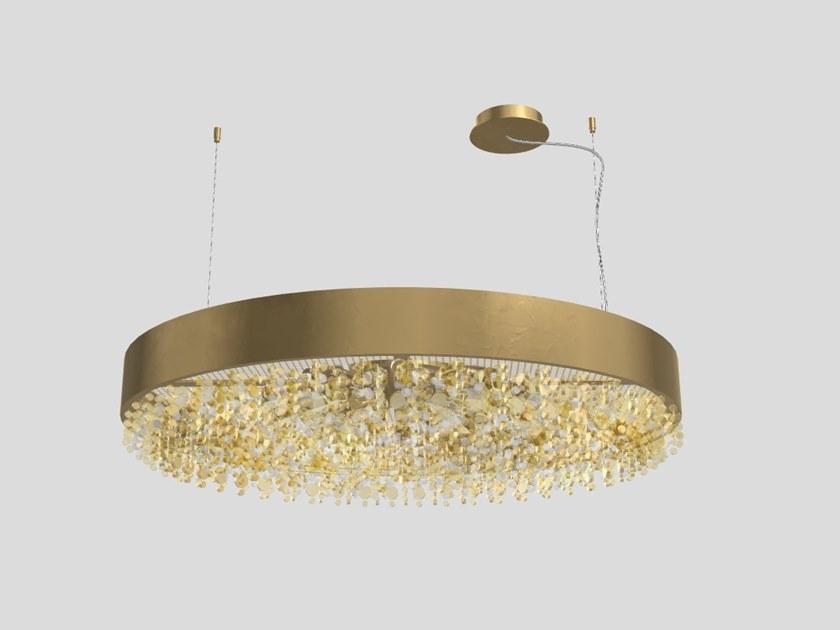 LED metal pendant lamp with crystals | Olá S12 120 by Masiero