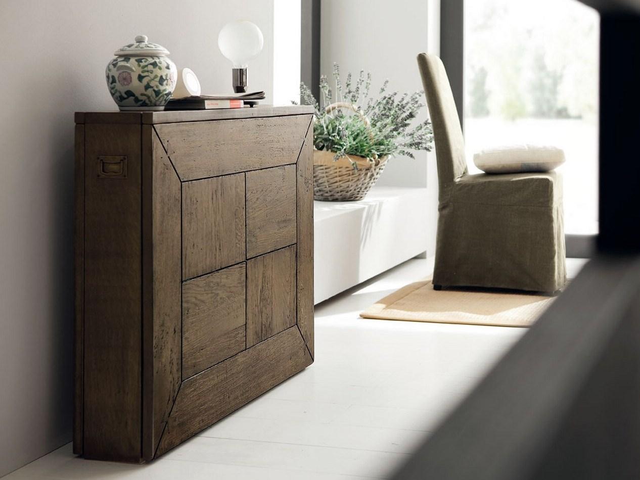 Extending rectangular solid wood console table | Farfalla by Altacorte