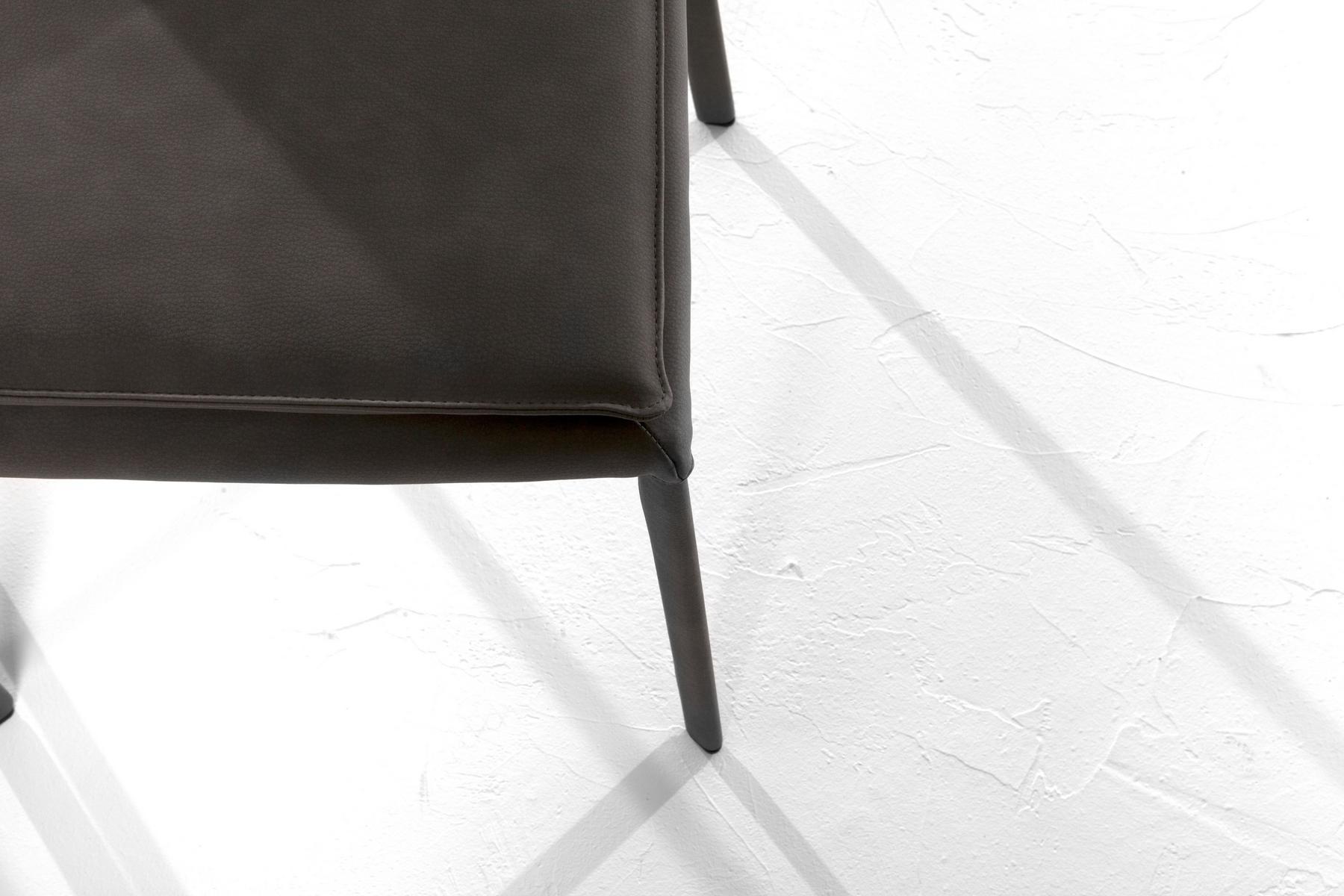 Leather chair with integrated cushion | Scarlet by Tonin Casa