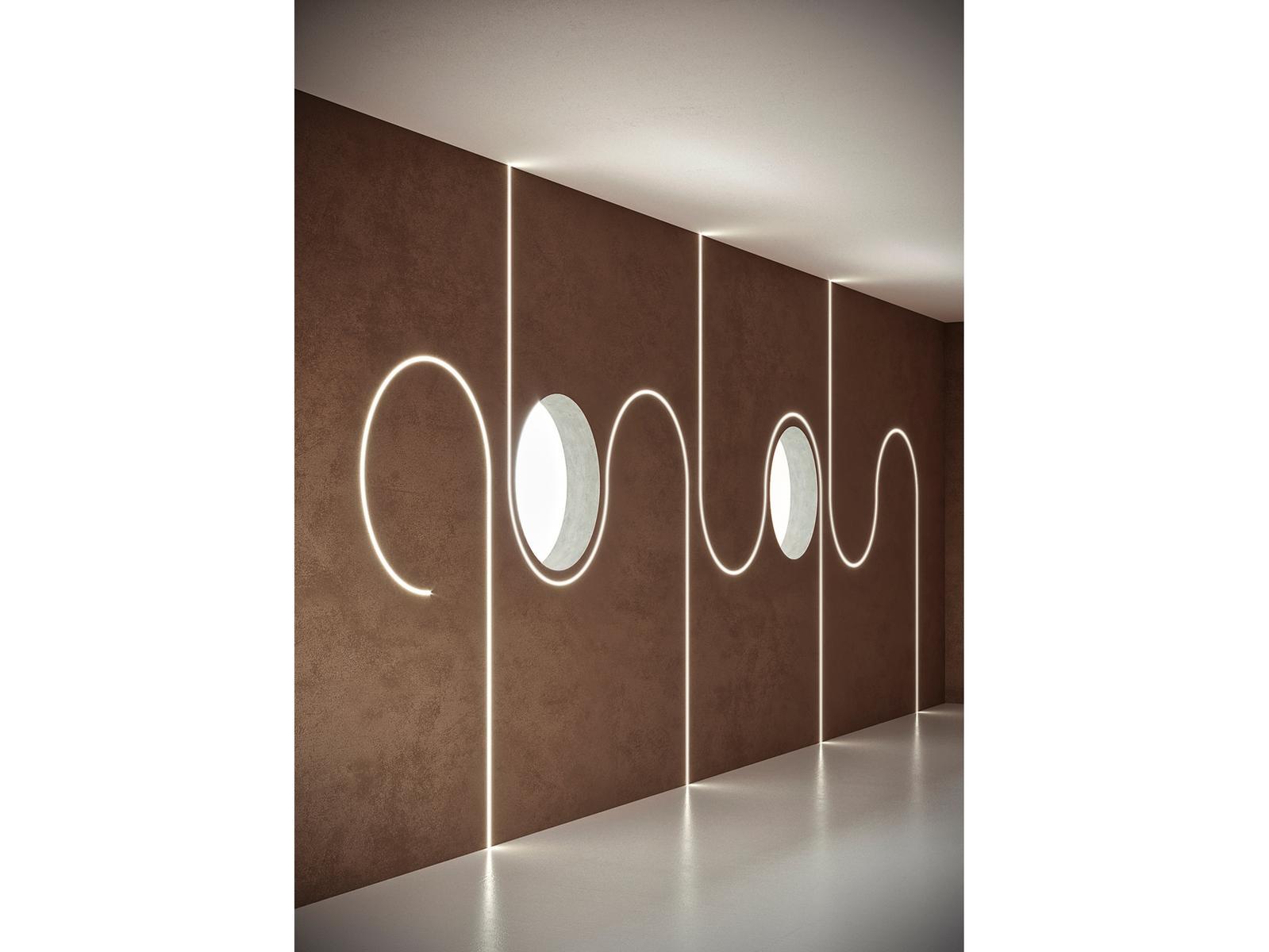 Extruded aluminium linear lighting profile | Kips Round by Panzeri