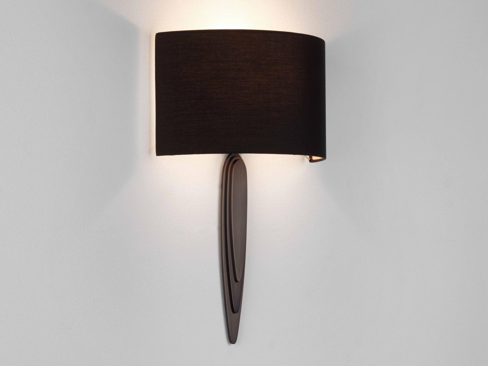 Zinc wall lamp with fabric shade | Gaudì by Astro lighting