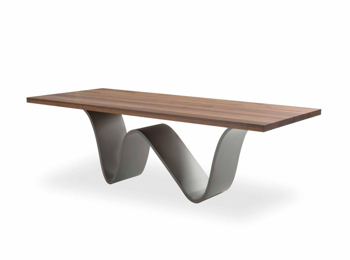 Rectangular wood table | Bree e Onda by Riva 1920