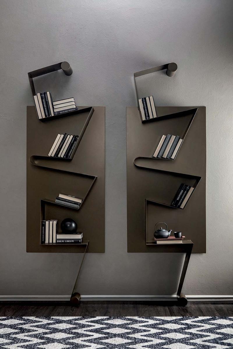 Wall-mounted metal bookcase | Nota by Tonin Casa