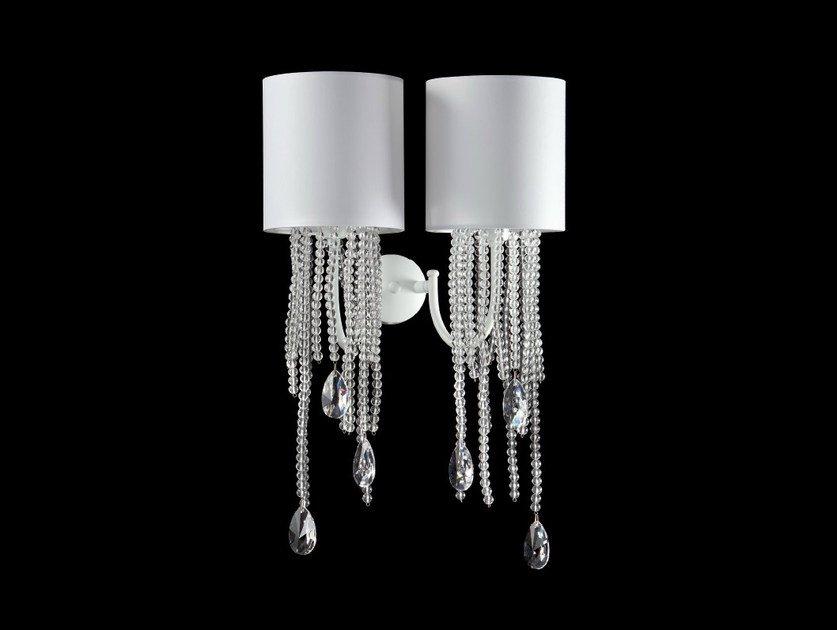 Indirect light wall lamp with crystals | Alice by Aiardini lighting