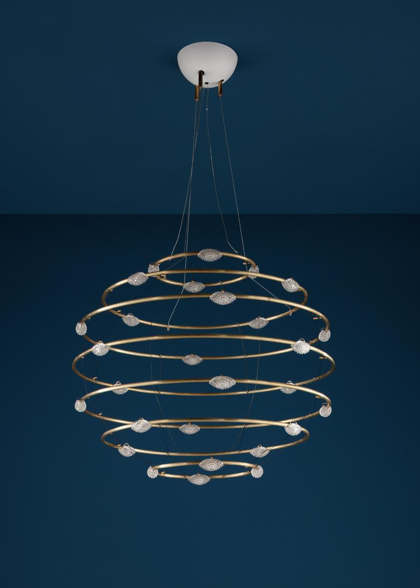 LED brass pendant lamp | 28 Petits Bijoux by Catellani & Smith
