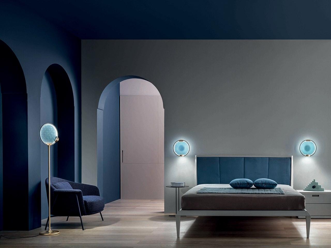 LED glass floor lamp with dimmer | Horo Stl by Masiero