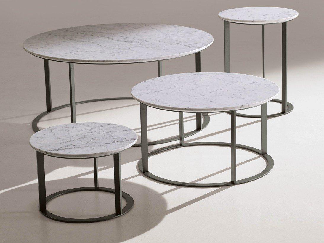 Round marble coffee table | Mera by B&B Italia