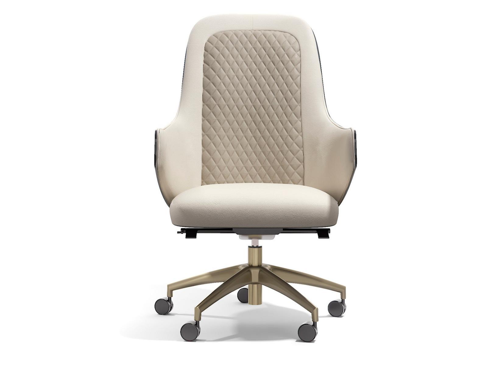 Swivel leather executive chair with 5-spoke base | Diva Office Xl by Capital Collection