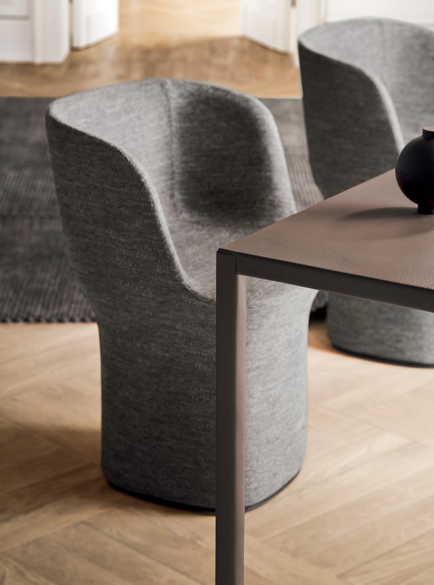 Swivel easy chair with removable cover | Esse by Pianca