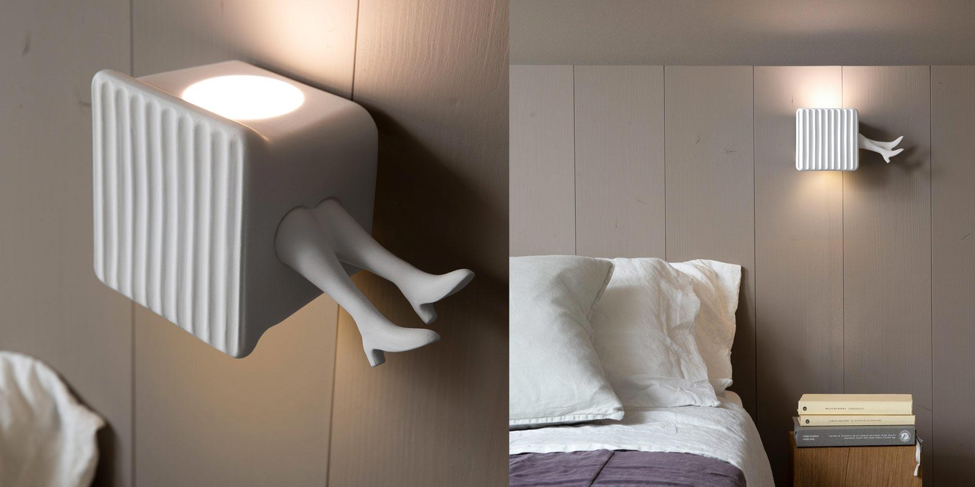 LED direct-indirect light ceramic wall light | Binarell by Karman