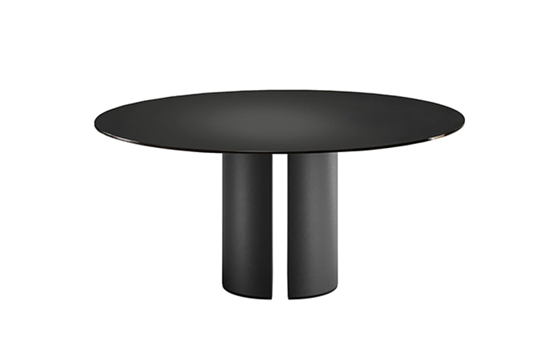 Oval tempered glass table | Dora glass by Eforma