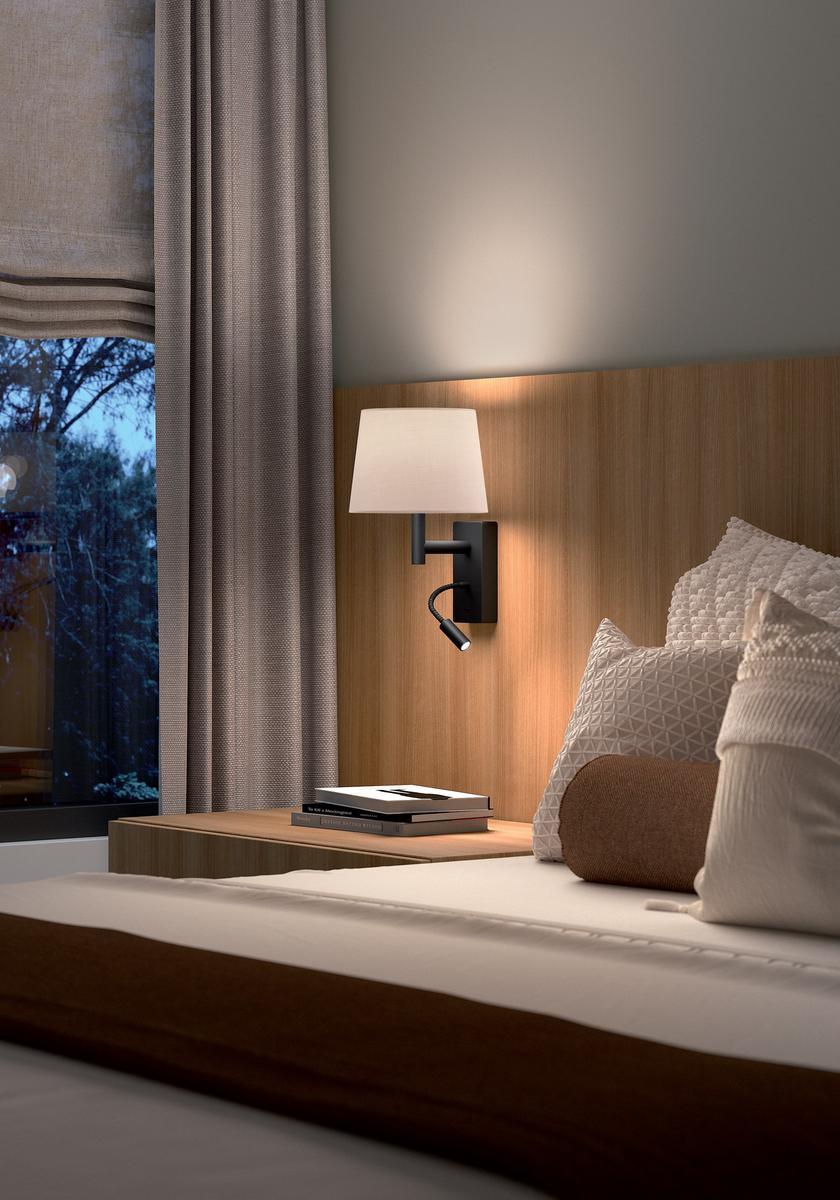 Aluminium reading lamp with swing arm | Metrica Shade Extend by Leds C4