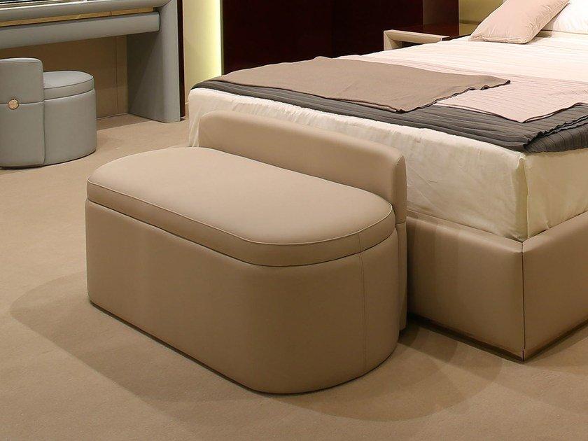 Upholstered leather bench | Madison by Turri