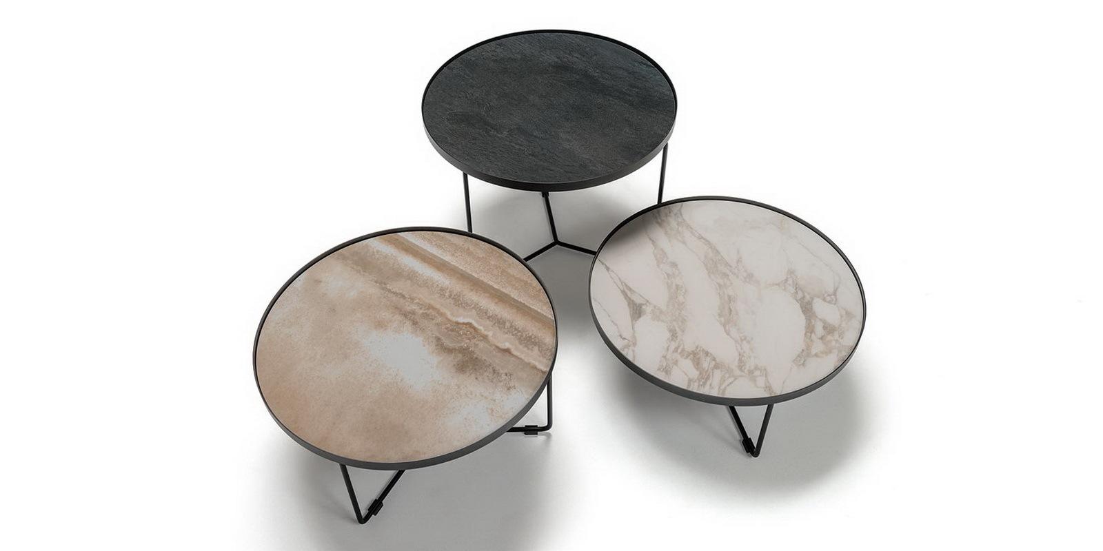 Round ceramic coffee table | Billy Keramik by Cattelan Italia