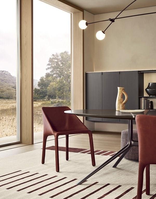 Leather chair | Manta by Poliform