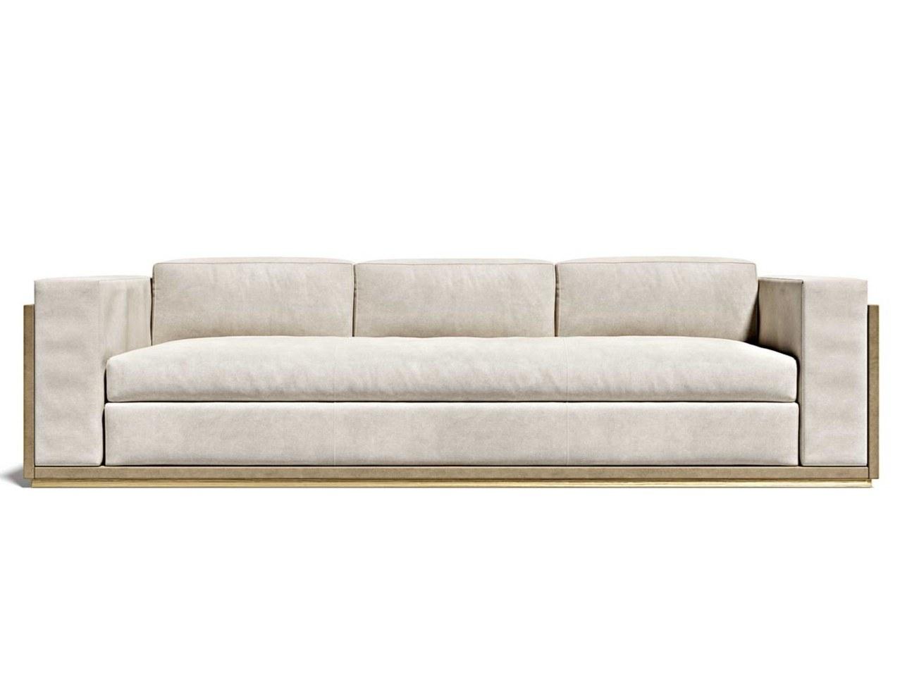 Upholstered 3 seater leather sofa | Overland by Capital Collection
