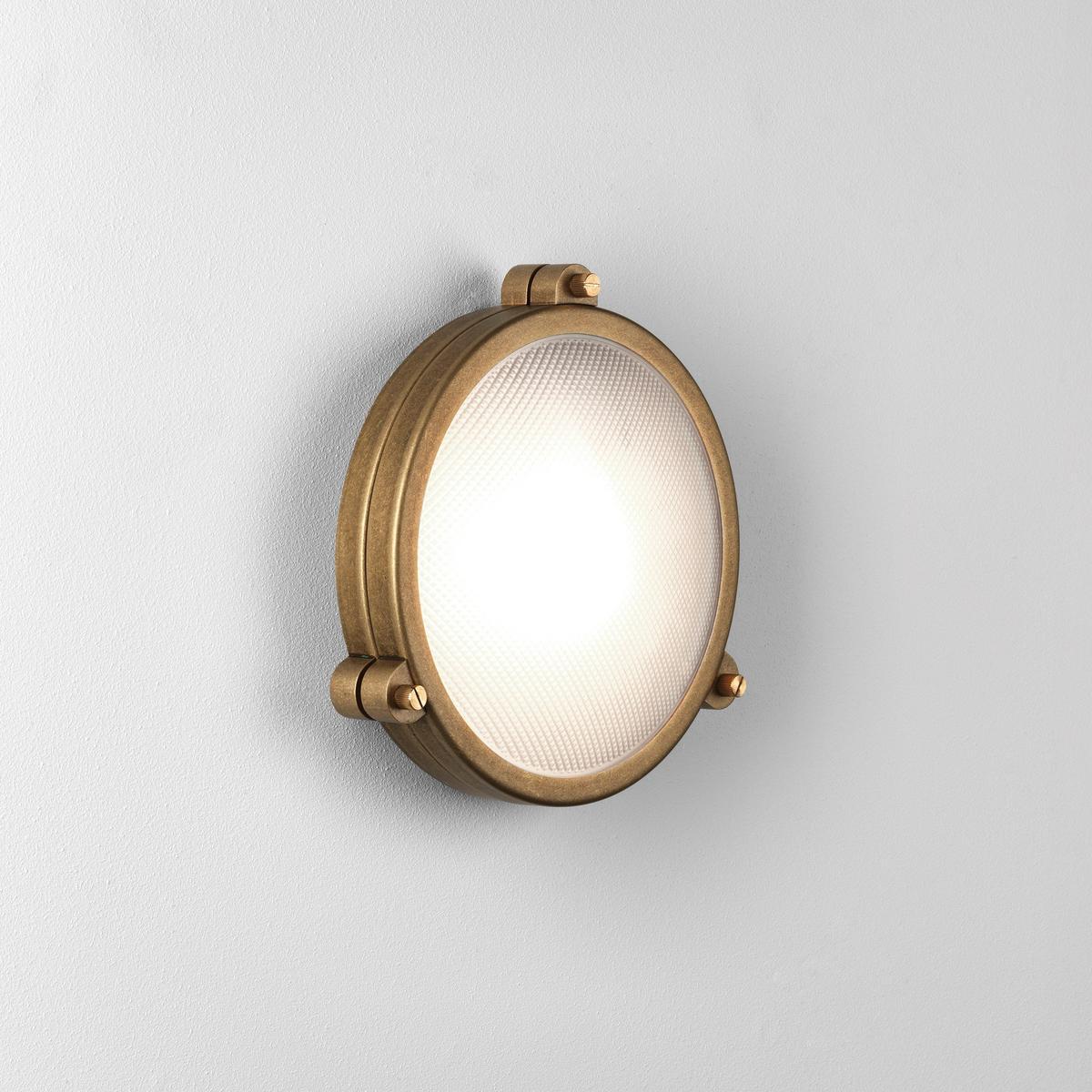 LED outdoor wall lamp in brass and glass | Malibù by Astro lighting