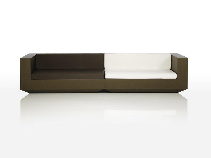 Corner polyethylene garden sofa | Vela L by Vondom