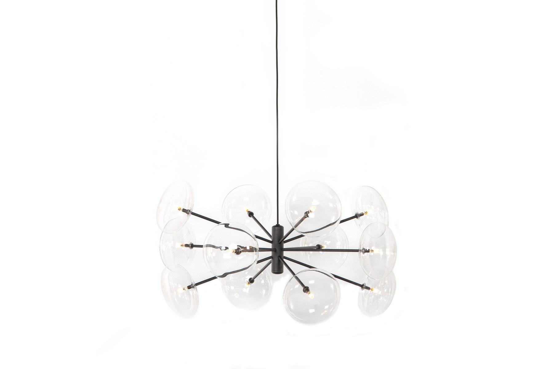 Pendant lamp in crystal and metal | Breath by Tonin Casa