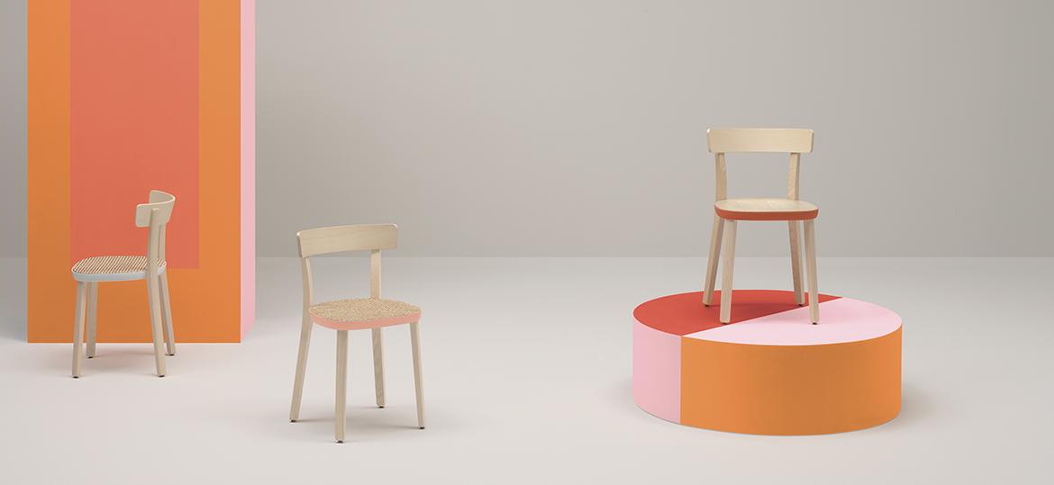 Ash chair with cane seat | Folk 2920 by Pedrali
