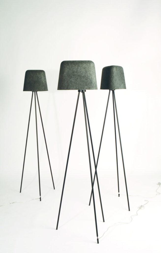 Fabric pendant lamp with dimmer in a contemporary style | Felt by Tom Dixon