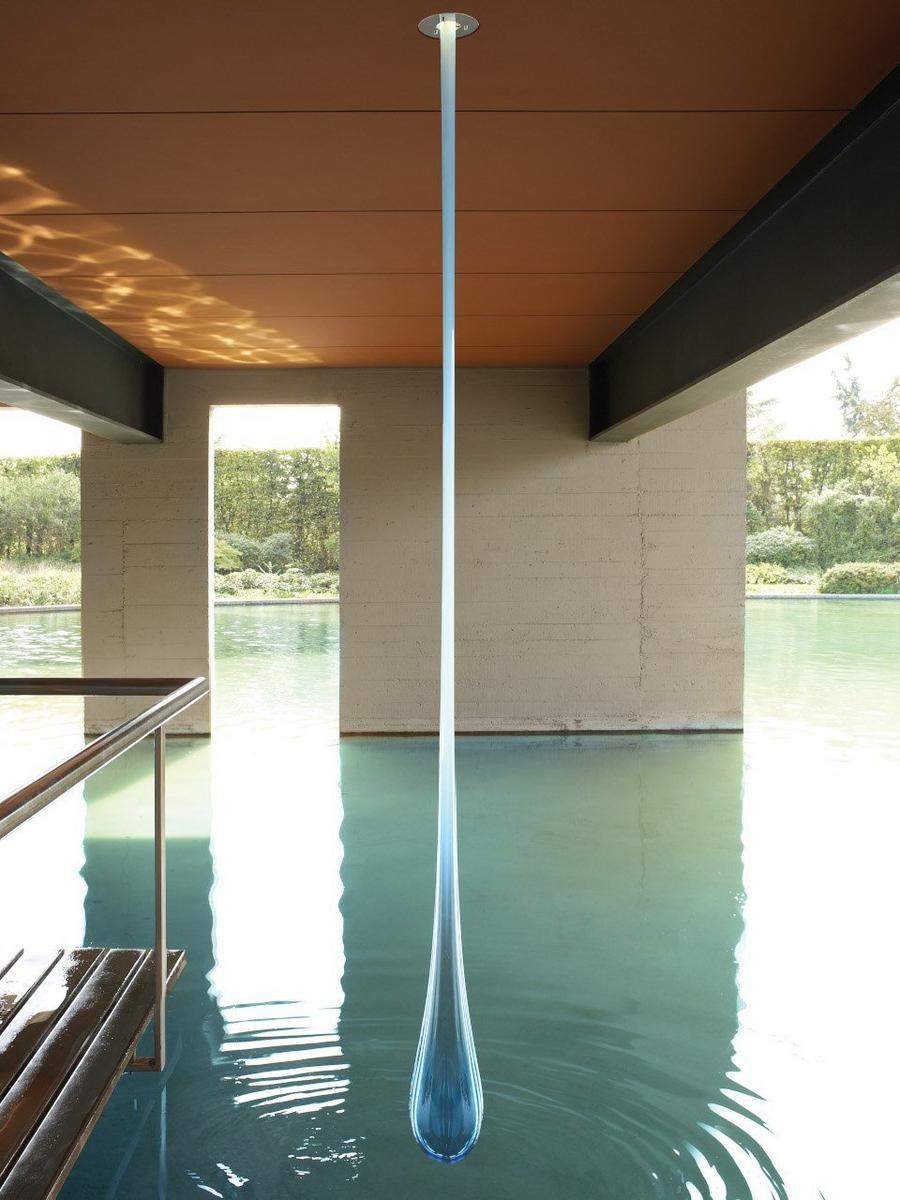 LED blown glass pendant lamp | Glò Incasso I by Leucos