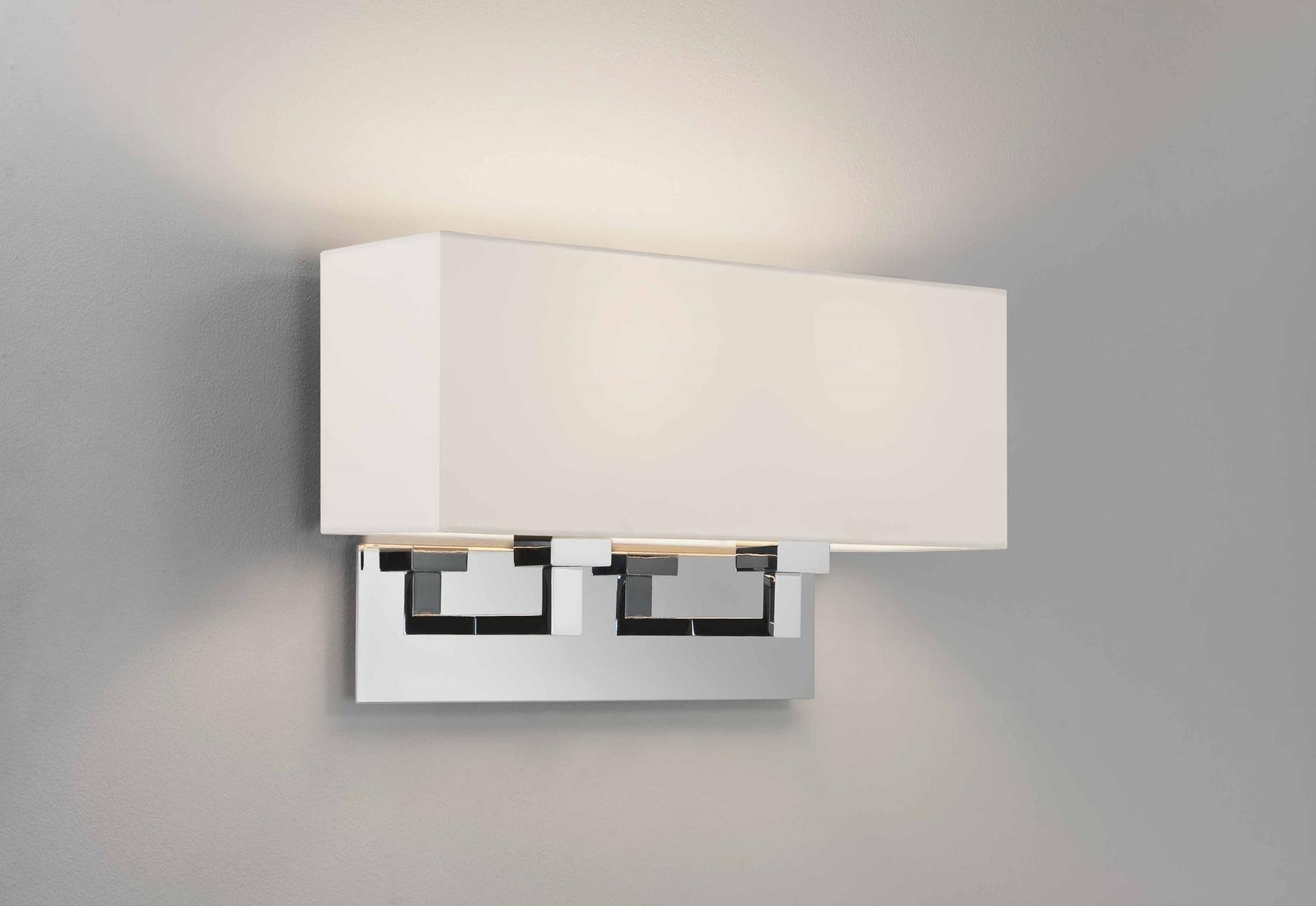 Wall lamp in steel and fabric | Park Lane Twin by Astro lighting