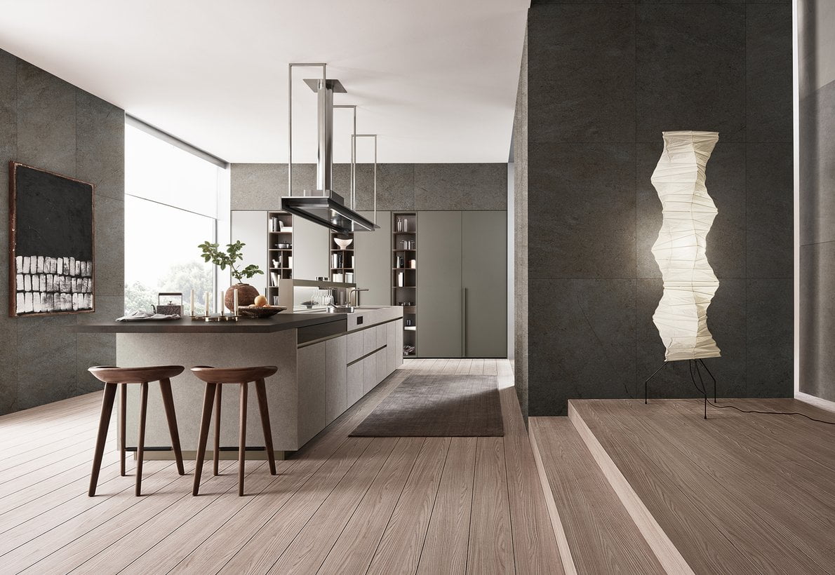 Lacquered kitchen with handles Ernestomeda Sign