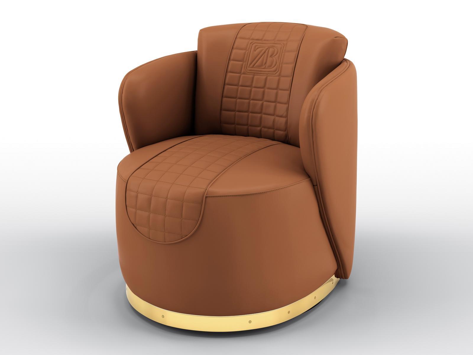 Leather armchair with armrests | Beverly by Bruno Zampa