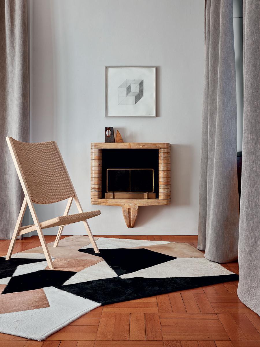 Leather rug | D.754.1 by Molteni