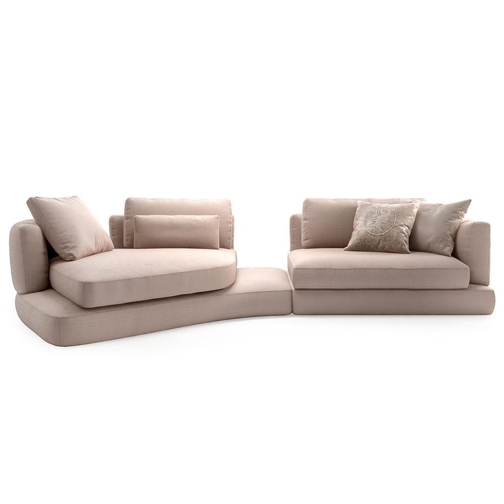 Curved fabric sofa | Arabesque by Alberta Salotti