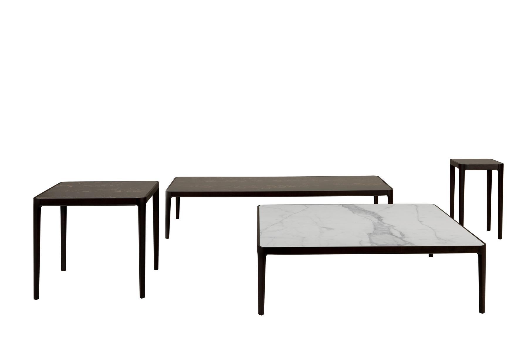 Low square porcelain stoneware coffee table | Fidelio by Tonin Casa