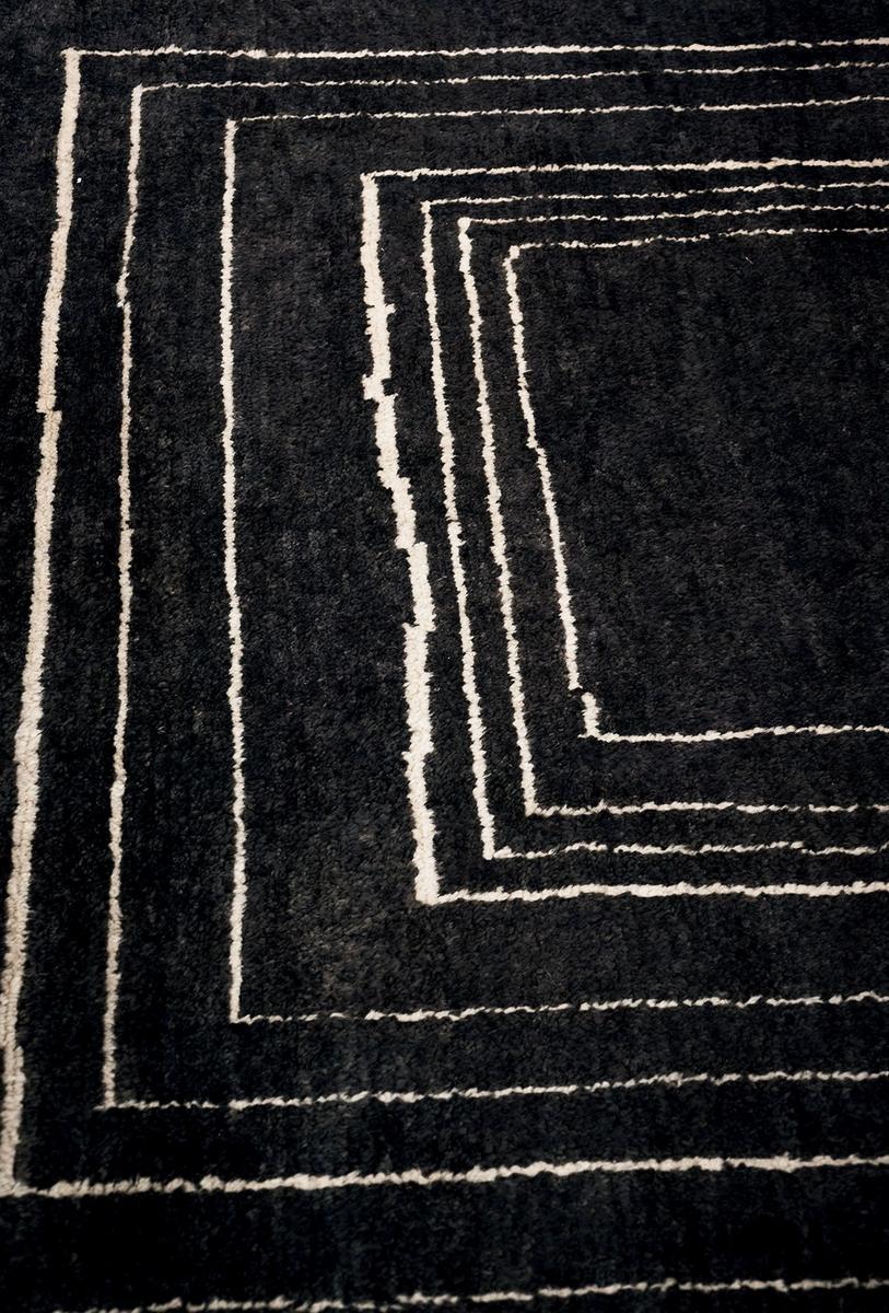 Patterned handmade wool rug | Berbère Pattern B by Baxter