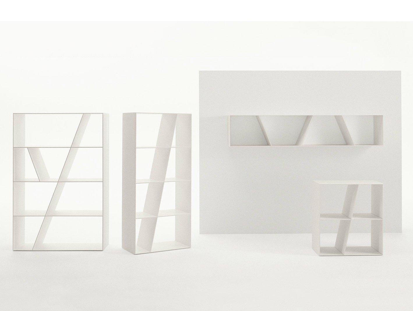 Open double-sided Corian® bookcase | Shelf by B&B Italia