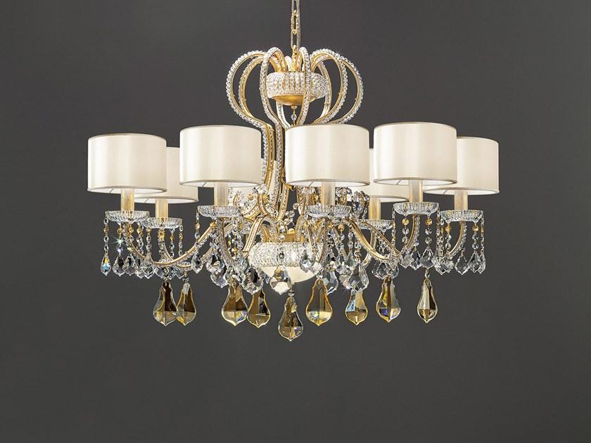 Metal chandelier with crystals | Galà 8+2 /6+2/ 12+3+2 by Masiero