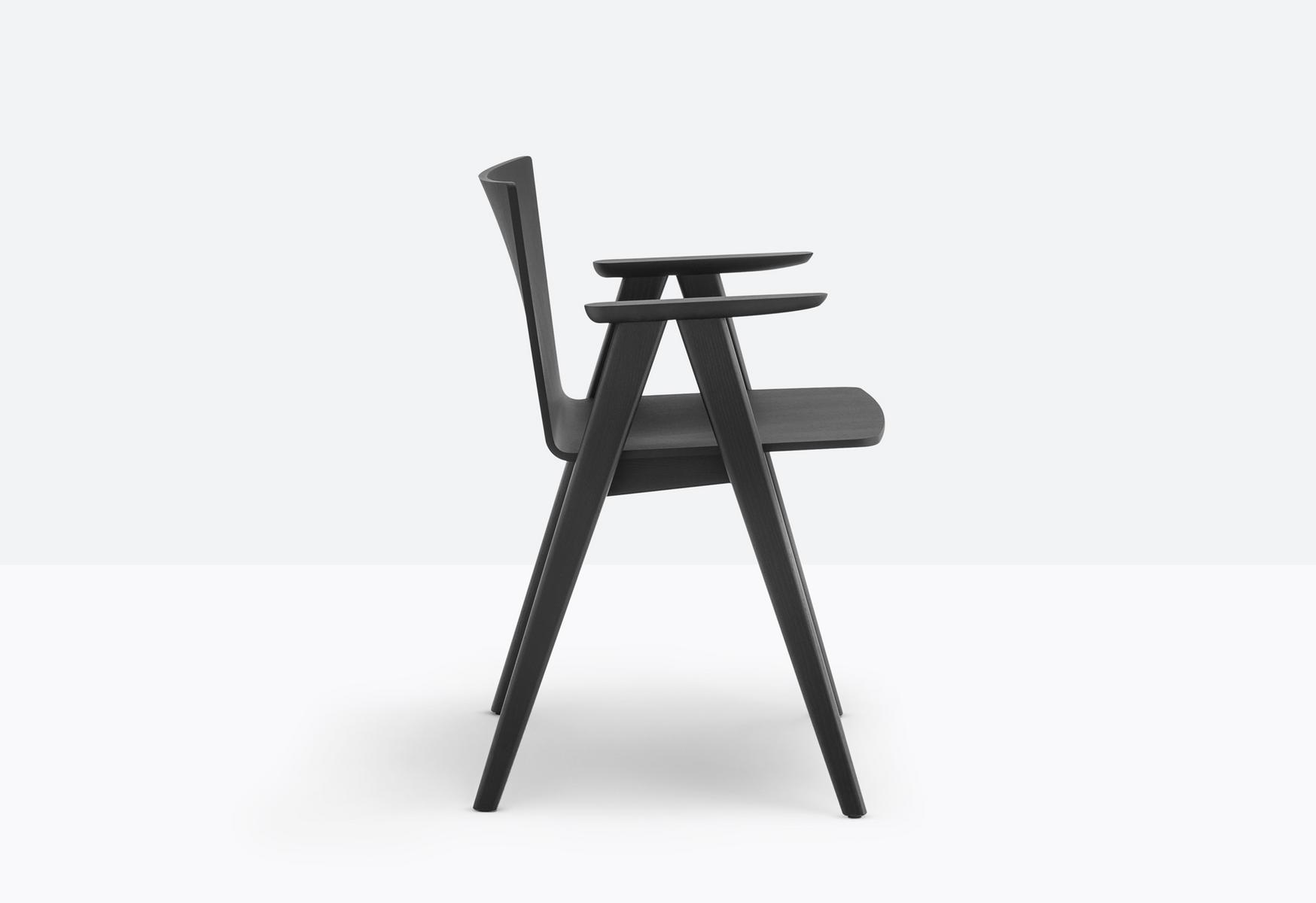 Ash chair with armrests | Osaka 2815 by Pedrali