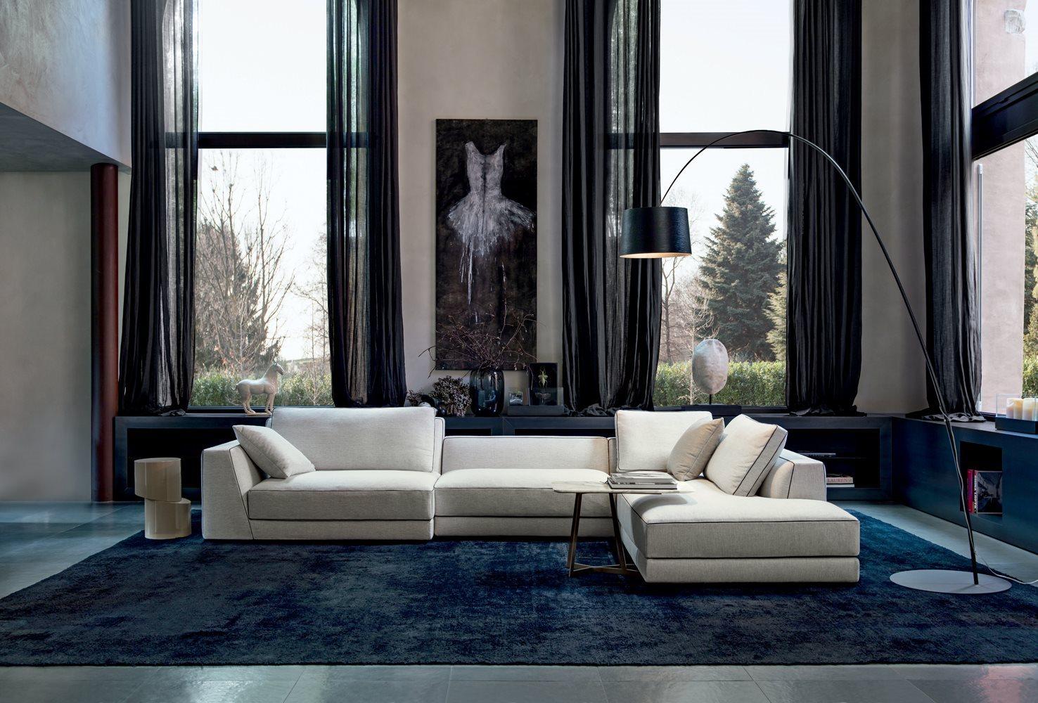 Corner nabuk sofa | Dion by Alberta Salotti