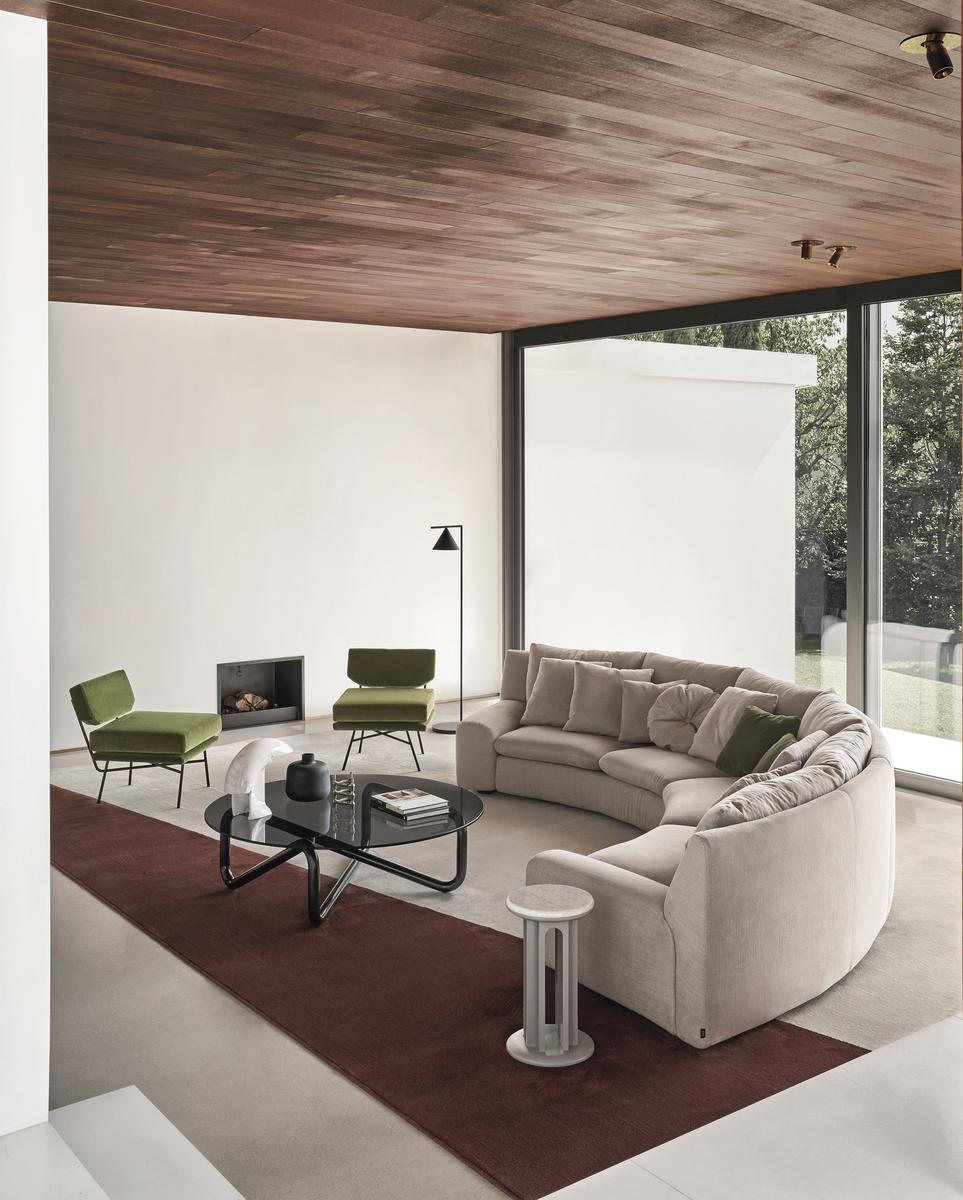 Curved fabric sofa | Ben Ben by Arflex