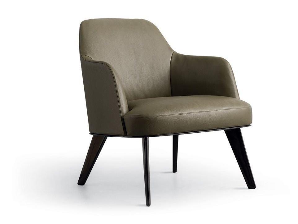 Leather armchair with armrests | Jane by Poliform