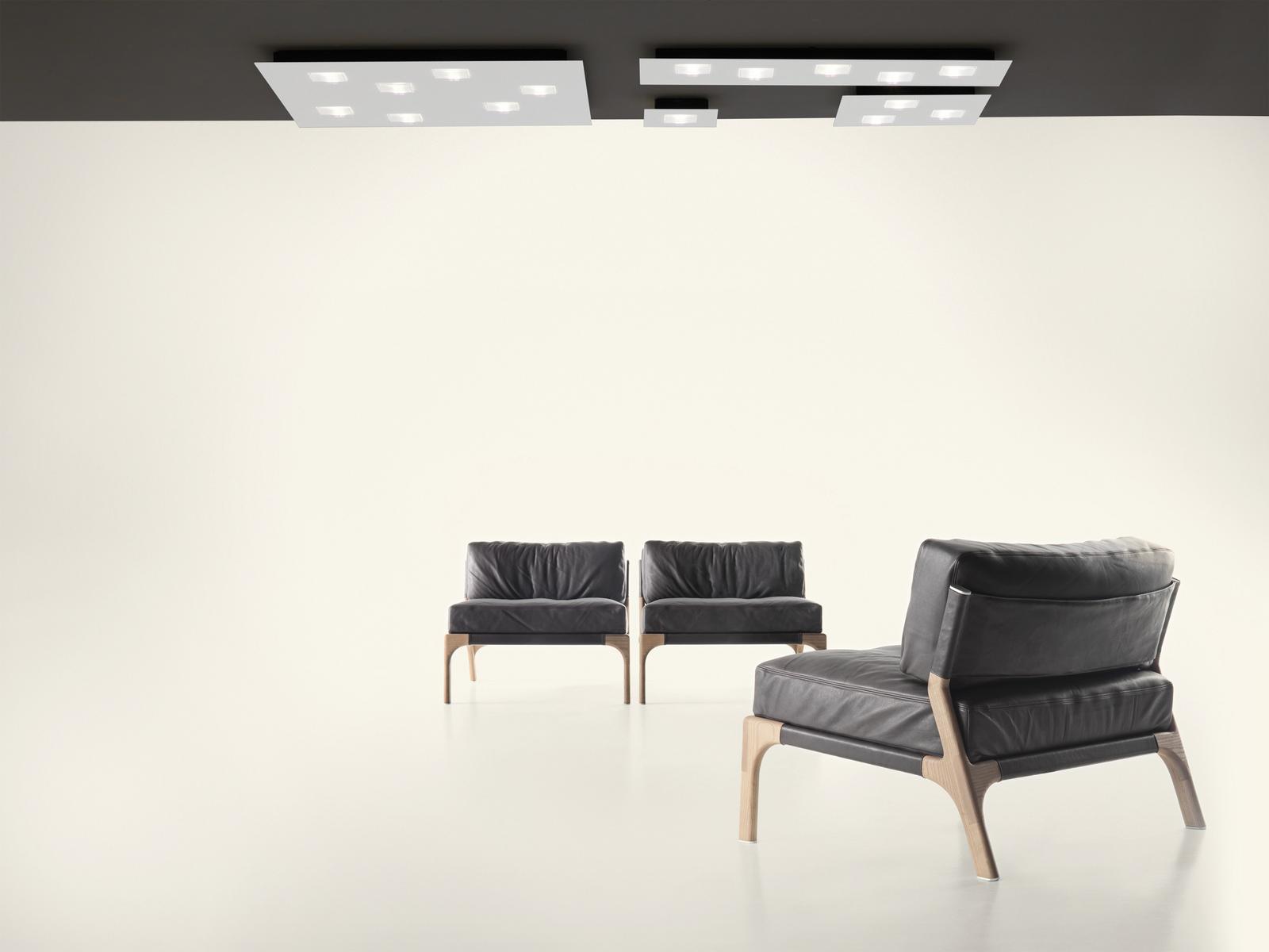 LED aluminium ceiling lamp | Quarter by Fabbian