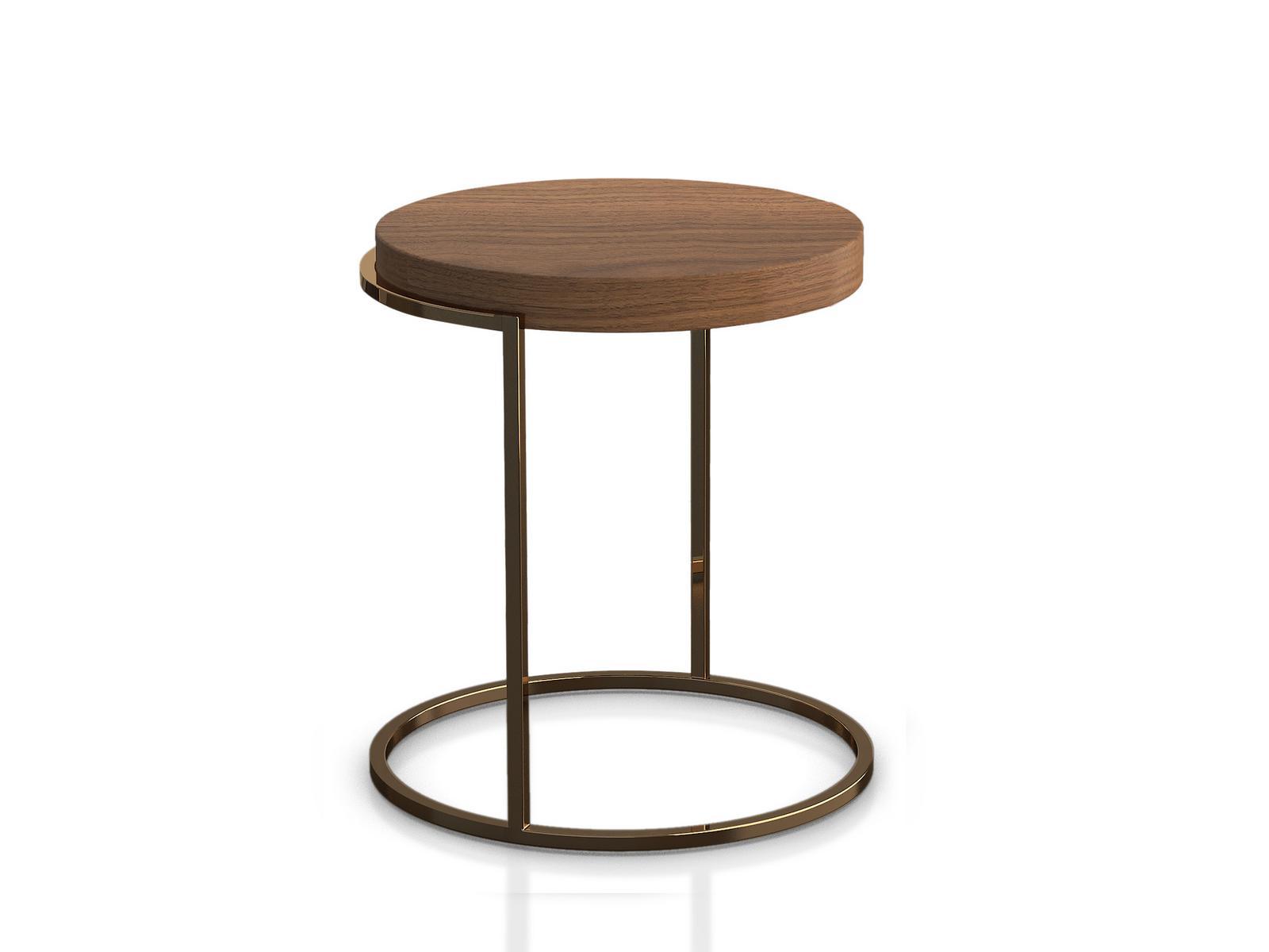 Round wooden side table | Servogiro by Pianca