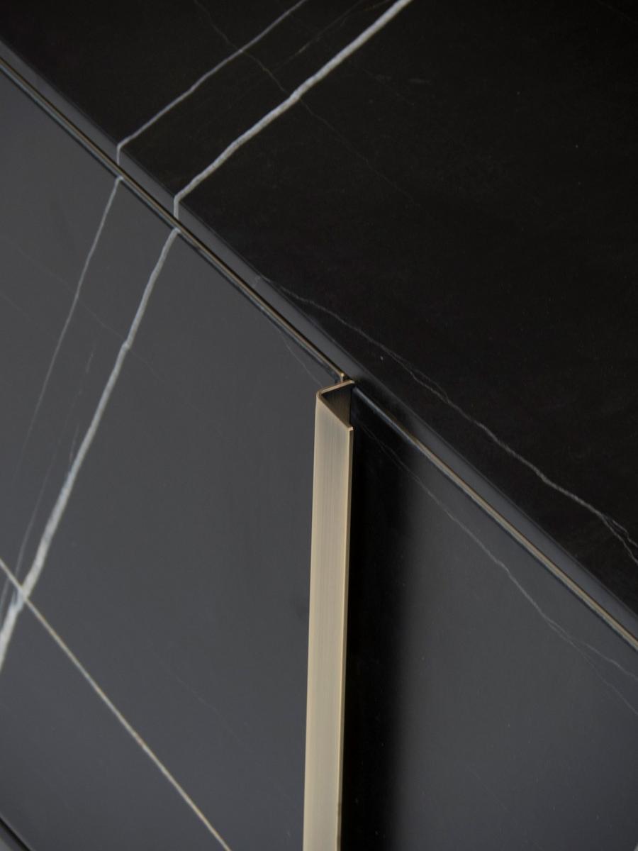 Wood and glass sideboard with doors | Prisma by Capital Collection