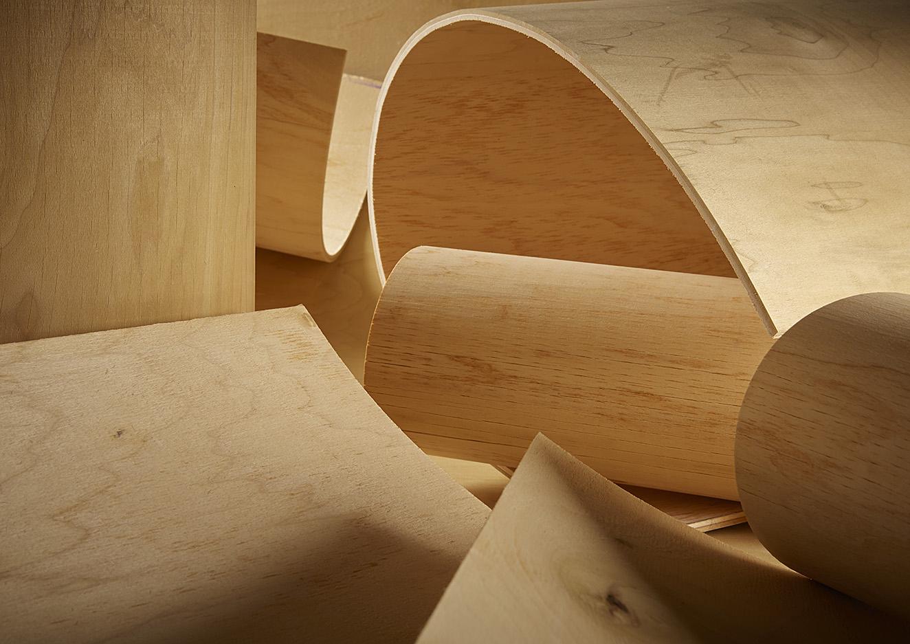 LED aluminium and wood ceiling lamp | Duo by Vibia