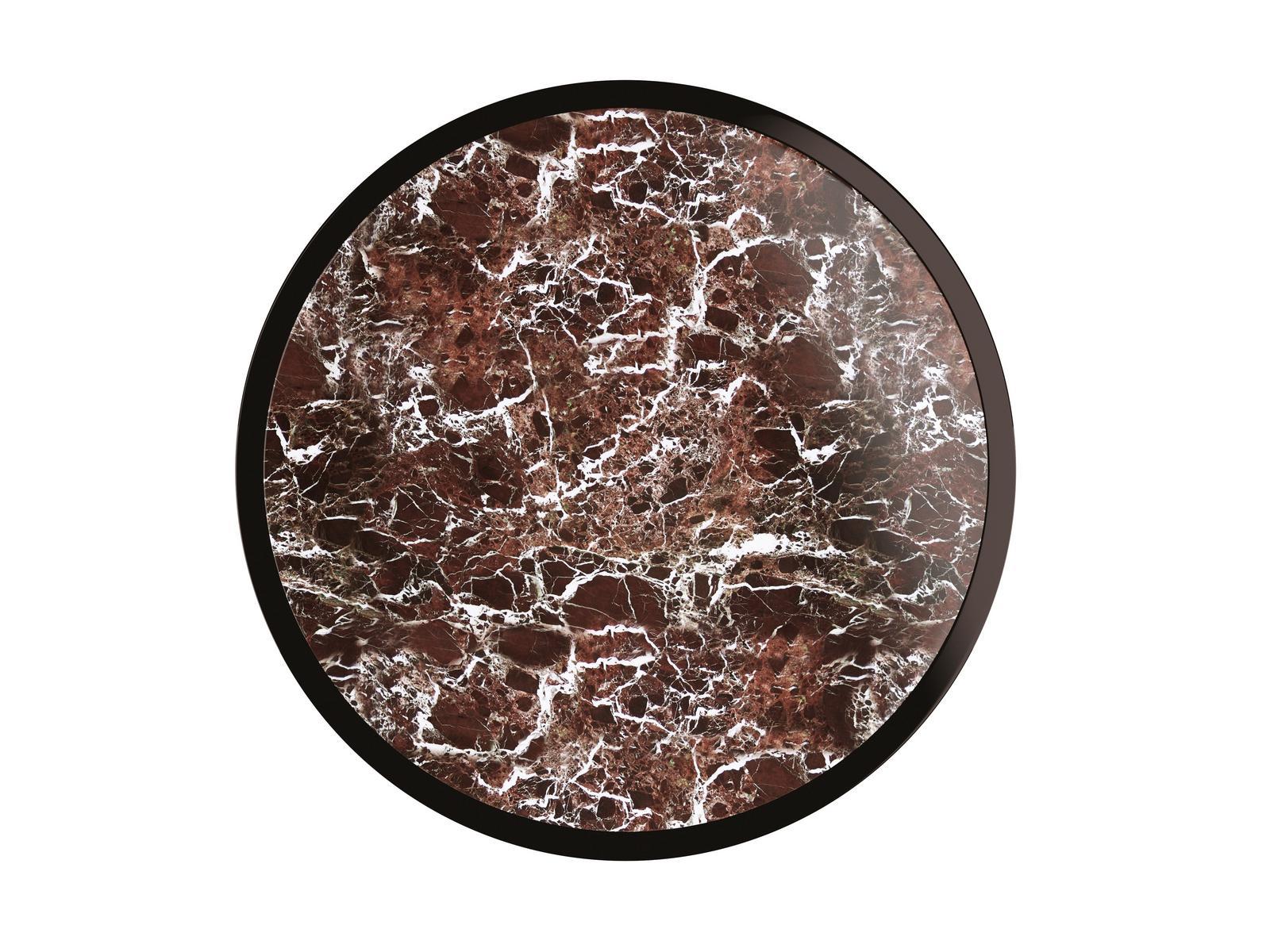 Round Rojo Levanto marble coffee table | Experia by Bruno Zampa