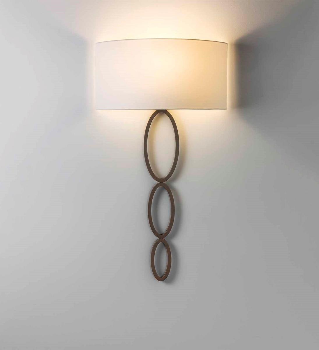 Zinc wall lamp with fabric shade | Valbonne by Astro lighting