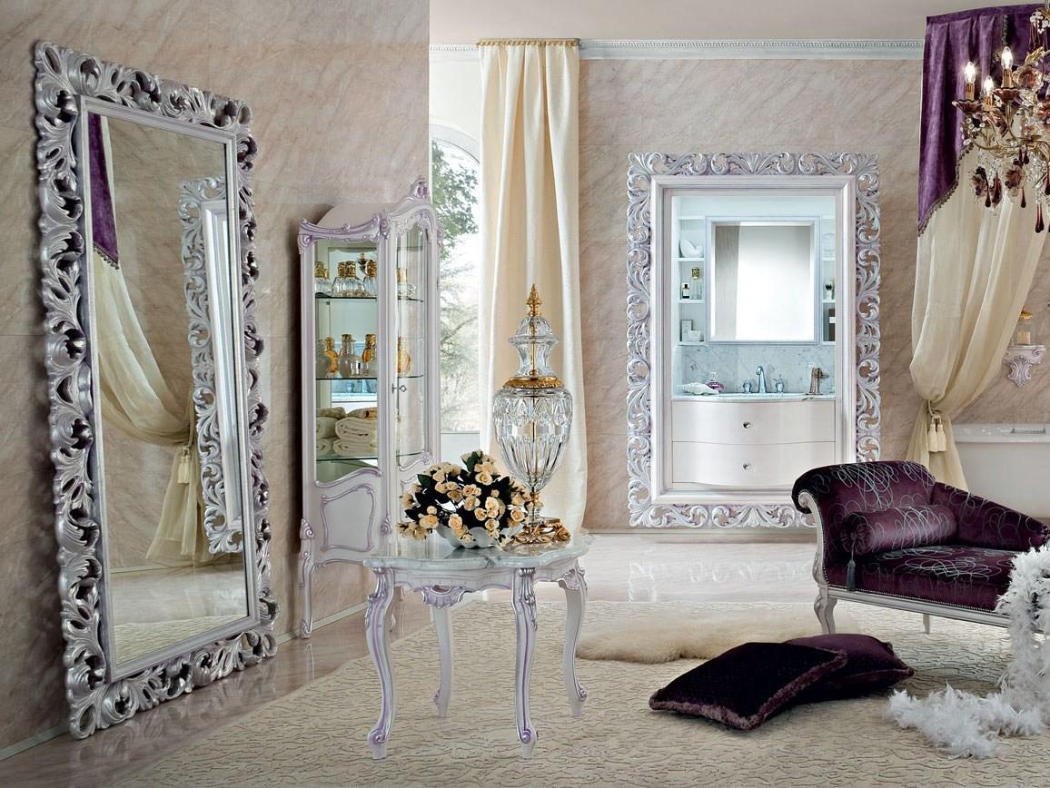 Freestanding rectangular framed mirror | 13690 by Modenese Gastone