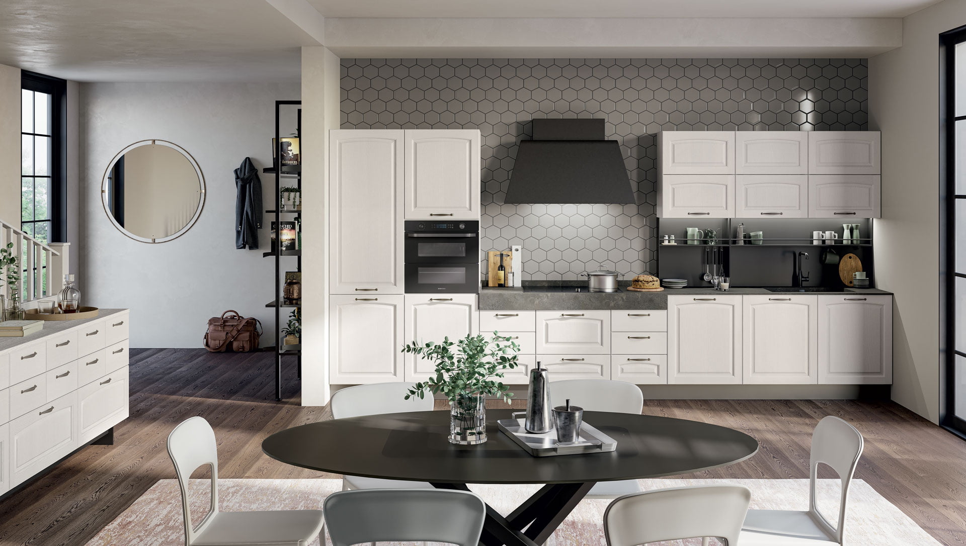 Wood kitchen with handles Creo kitchens Grace