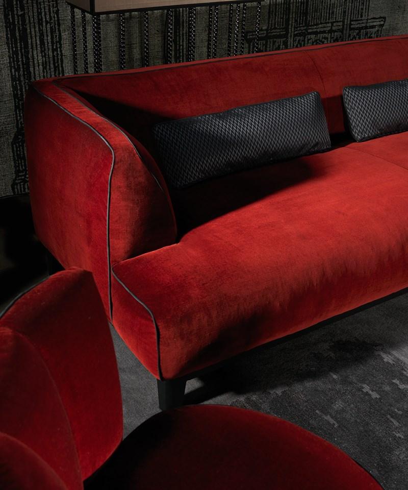 Sectional velvet sofa | Greg by Borzalino