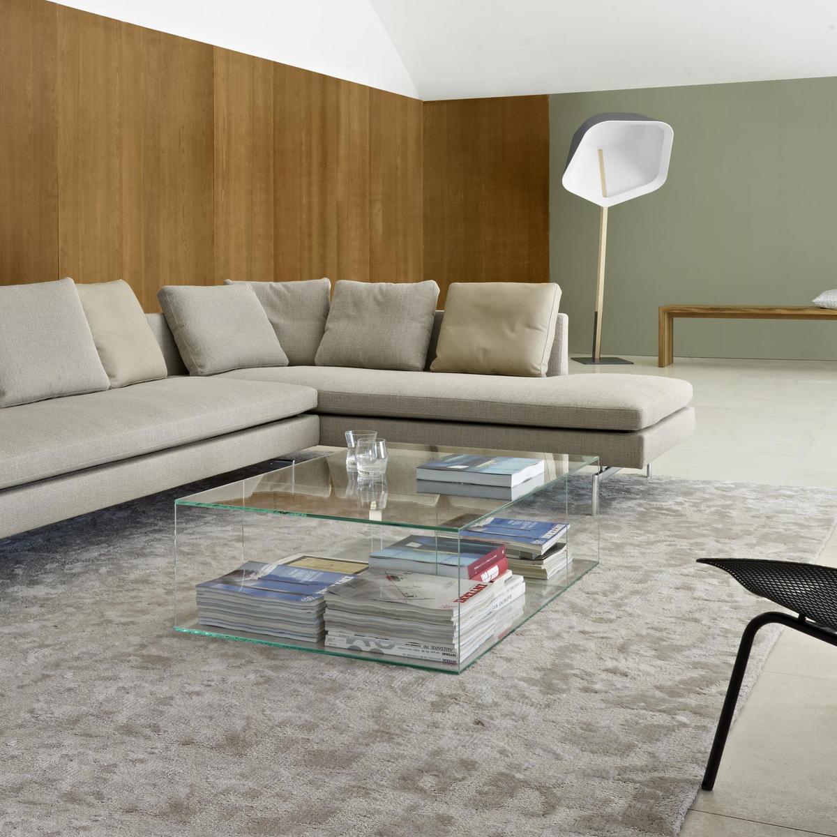 Low rectangular glass coffee table | Saldo by Ligne Roset